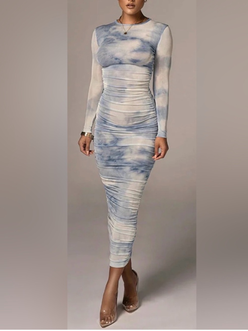 JLUXLABEL Tie Dye Dress - Blue